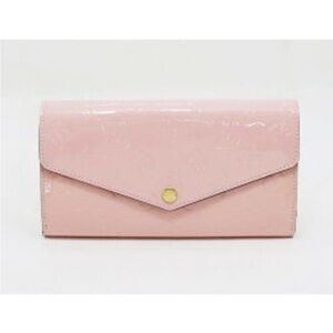 LOUIS VUITTON Portefeuille Sarah Zip Wallet Monogram Vernis Rose Pink Ballerine